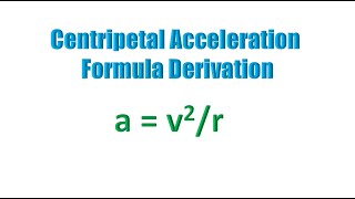 Centripetal Acceleration Derivation [upl. by Akiram]