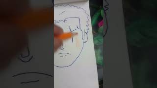 Zoro drawing anime art shorts [upl. by Nesyrb358]