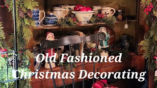 Old Fashioned Inspired Christmas Decorating with Antique Primitive  Meander Hill  Simply Stunning [upl. by Kiefer769]