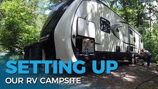 How To Set Up an RV Campsite  First Time RV Camping Help [upl. by Knorring179]