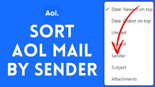 How to Sort AOL Mail by Sender 2024 [upl. by Dnomder]