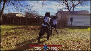 DualWielding Arming Swords vs Broadsword amp Buckler  Steel Sword Fighting  hema [upl. by Derwon]