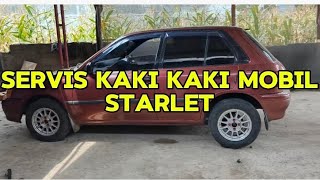 servis kaki kaki mobil starlet di jalan bunyi grodangan [upl. by Konopka]