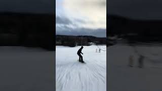 FIRST TIME ON SNOWBOARD shorts [upl. by Cohla]