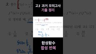 고1 과거 모의고사 기출 정리 합성함수 합성 반복하는 기본문항 함수 3번 연수구 수학과외 [upl. by Limbert764]