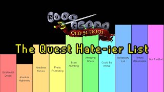 OSRS Quest Hater Tier List [upl. by Eyllib]