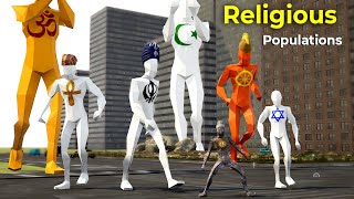 Religious Scaled by Population  All Religious population  First person view [upl. by Nemaj]