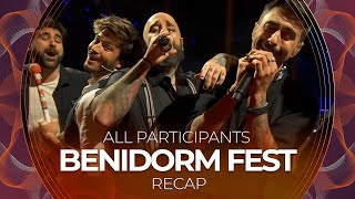 Benidorm Fest 2022 Spain  All Participants  RECAP [upl. by Dorkus]