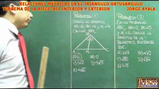 TEOREMA DE LA BISECTRIZ INTERIOR Y EXTERIOR EJERCICIOS RESUELTOS [upl. by Heppman]