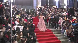 SNSD Yoona  Red Carpet  121231 KBS Drama Awards [upl. by Ruosnam]