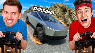 Destruindo o CARRO do ENALDINHO no BeamNG Drive cybertuck [upl. by Ssenav]