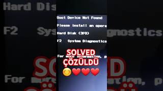 Çözüldü 😎❤ Boot Device Not Found Please install an operating system on your Hard Disk 3FO hp tamir [upl. by Ardnekahs590]