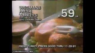 Wegmans Grocery Stores Ad Thanksgiving 1991 [upl. by Blunt]