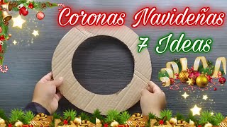 Haz tus propias Coronas Navideñas 🎄 COMO HACER CORONAS NAVIDEÑAS MUY FÁCILES 🎄 7 LINDAS IDEAS  DIY [upl. by Aniluj]