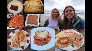 WHAT I EAT IN A DAY  MAKING VEGETABLE LASAGNE  CAKE [upl. by Eimile]