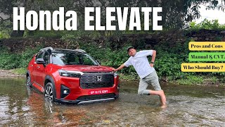 Honda Elevate Manual amp CVT Drive Impressions  Gagan Choudhary [upl. by Anahgem194]