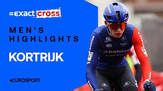 STUNNING VICTORY 🤩  Mens Exact Cross Kortrijk Race Highlights  202425 Cyclocross Season [upl. by Caasi]