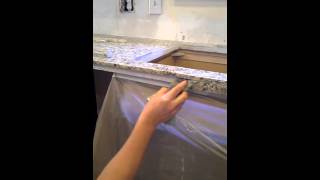 How to make your own granite tile countertop edge part 1 [upl. by Aihk]