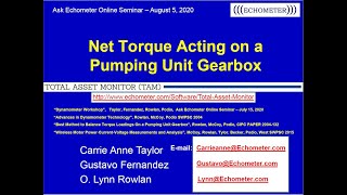 Ask Echometer Session 12 August 5 2020 Net Gearbox Torque [upl. by Ecnarretal]