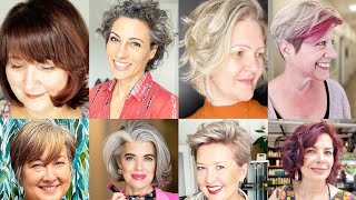 COUPES DE CHEVEUX POUR FEMMES 2024 DE 4060 ANS  COUPES CHEVEUX 2024 COURTS [upl. by Naneek]