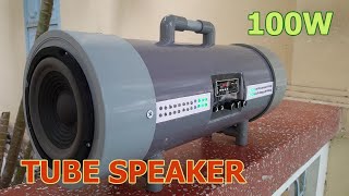 DIY 100W Bluetooth Tube Speaker with PVC Pipe  Ultra Bass Boombox [upl. by Hocker]