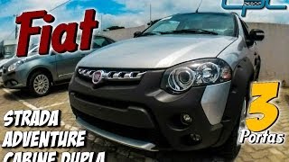 Fiat Strada Adventure cabine dupla 3 portas review [upl. by Sivat661]