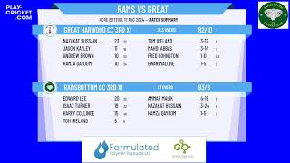 Ramsbottom CC 3rd XI v Great Harwood CC 3rd XI [upl. by Hallsy684]