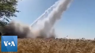 Video Shows Ukraine Troops Firing HIMARS System [upl. by Ylra224]