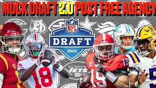 2024 NFL Mock Draft 20 AFTER FREE AGENCY BIG CHANGES [upl. by Aikemat]