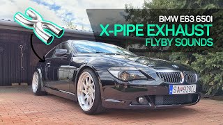 BMW 650i XPipe exhaust beforeafter sound  flyby [upl. by Yeneffit]