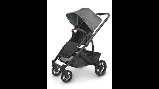 UPPAbaby Cruz V2 Stroller Full Travel System Greyson Charcoal Mélange Carbon Frame Saddle Leather [upl. by Durkee]