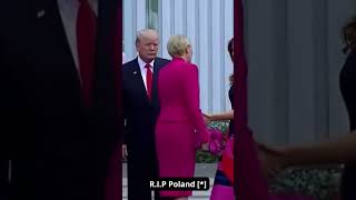 Donald Trump Awkward Handshake Fail 😳  Polish First Lady Shuts It Down [upl. by Schmitt429]