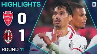 MONZAMILAN 01  HIGHLIGHTS  Reijnders header seals first Milan away win  Serie A 202425 [upl. by Cutcliffe]