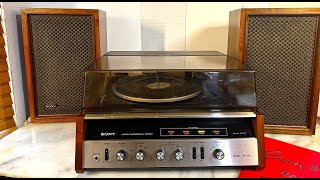 SONY HP 215 Phonograph Music Center w Original Speakers Serviced Stacking Record Changer [upl. by Eerised]