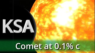 KSA  Comet Sun Flyby at 01 Lightspeed [upl. by Rhodie]