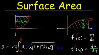 Surface Area of Revolution By Integration Explained Calculus Problems Integral Formula Examples [upl. by Nahtannoj996]