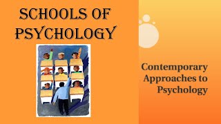 Schools of Psychology and Contemporary Approaches to Psychology psychology psychologystudies [upl. by Gallager]