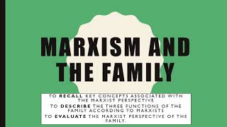 Year 12 Sociology Marxism and the family [upl. by Stearn]