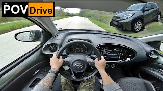 2023 NEW Toyota Aygo X 10 72hp CVT  POV Test Drive [upl. by Ahtiekahs]