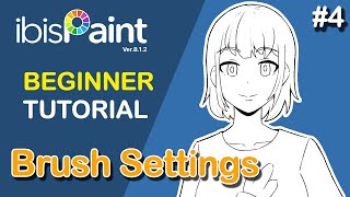 Ibis Paint X How to Customize Brush Settings for Lineart [upl. by Earlene]