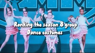 Ranking the season 8 group dance costumes  dance moms [upl. by Yelir]