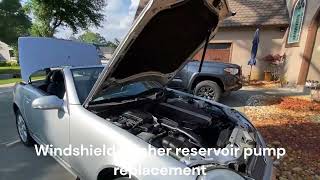 2001 Mercedes SLK 320 R170 Windshield washer reservoir pump replacement [upl. by Ecerehs]