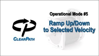 ClearPath Integrated Servo Motor Ramp UpDown to Selected Velocity [upl. by Barimah]