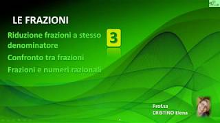 Frazioni 3 trasformazioni e confronto [upl. by Anelad]