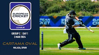 🔴 European Cricket League 2024  Group C Day 1  Cartama Oval Malaga Spain  T10 Live Cricket [upl. by Llohcin]