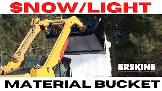 SnowLight Material Bucket for skid steer in action [upl. by Christabelle]