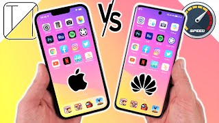 iPhone 13 Pro Max vs Huawei P50 Pro Speed Test [upl. by Carrick]