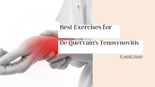 Best exercises for De Quervains Tenosynovitis [upl. by Telrats]