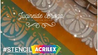 Dicas rápidas  panos de prato com stencil Acrilex [upl. by Corrianne26]