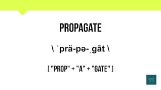 How To Pronounce Propagate  Meaning  Pronunciation [upl. by Joost]